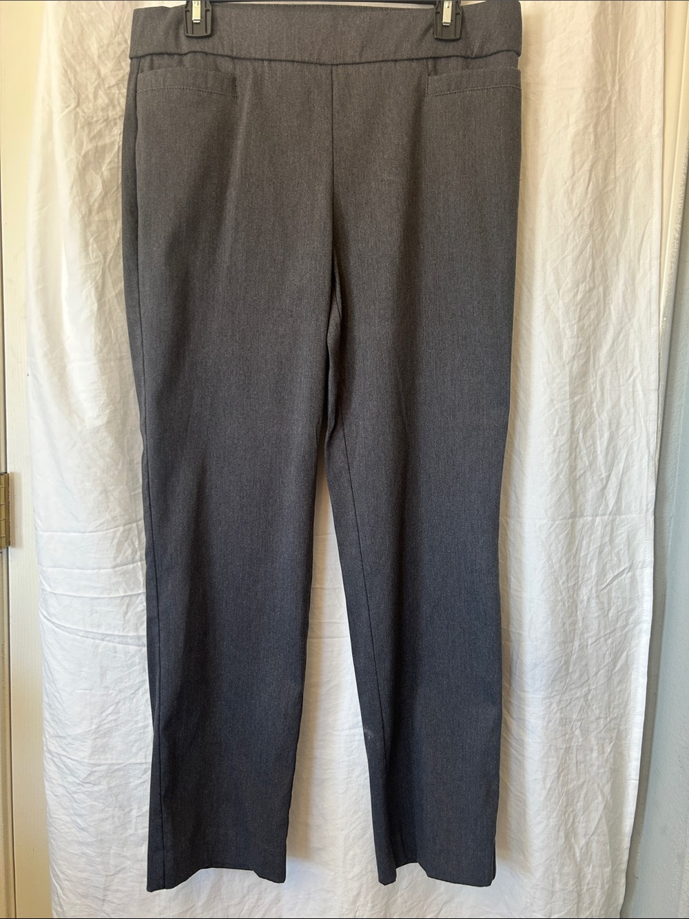 Liz Claiborne Women's Grey Straight-Leg Dress Pants